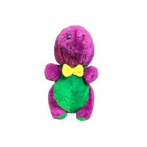 Vintage Barney The Dinosaur Plush Toy - 6" Purple & Green-stuffed animal toy
